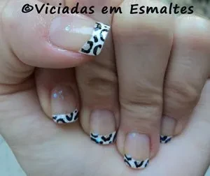 Unhas decoradas Francesinha Oncinha unhas decoradas
