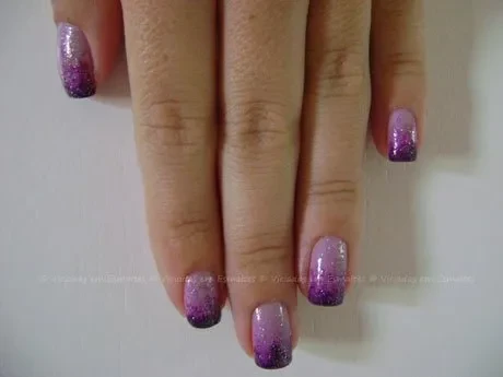 Esponjado Roxo Unhas Esponjadas Degradê