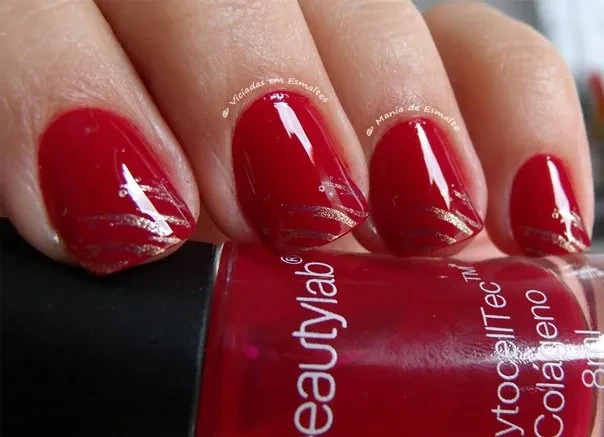 Esmalte Beautylab Dark Rose + Carimbo m73 Konad