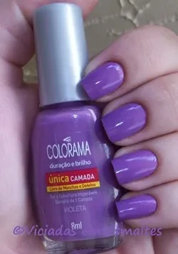 Esmalte Violeta da Colorama: lilás da coleção Aquarela Tropical