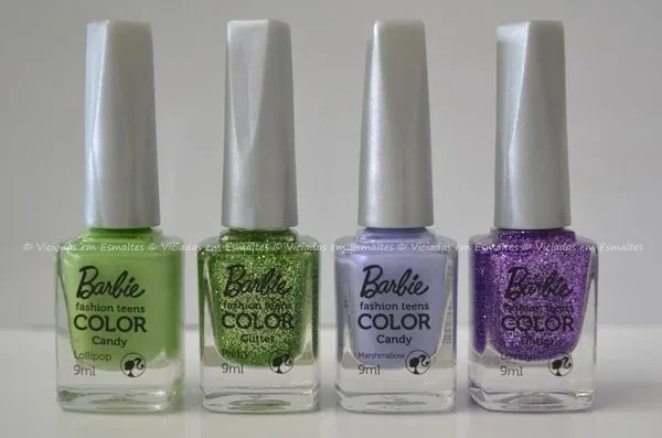 Esmaltes Barbie Fashion Teens Color Candy * Marshmallow, Lovely, Lollipop e Pretty